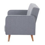 Picasso 2 Seater Fabric Sofa Lounge Couch Light Grey - Rear View