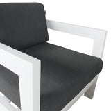 Outie Outdoor Sofa Lounge Chair Aluminium Frame White - Top-Down View