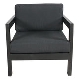 Outie Outdoor Sofa Lounge Chair Aluminium Frame Charcoal - Side View