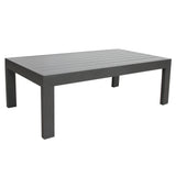 Outie 4pc Set 1+2+3 Seater Outdoor Sofa Lounge Coffee Table Aluminium Charcoal - Close-Up Angle