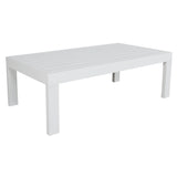 Outie 4pc Set 1+1+3 Seater Outdoor Sofa Lounge Coffee Table Aluminium White - Low Angle