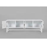 Jasmine ETU Entertainment TV Unit 160cm 4 Door Mindi Wood Rattan - White - Close-Up Angle