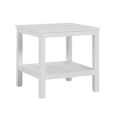 Jasmine Coffee Side Table Laptop Desk Bedside Sofa End Tables Mindi Wood - White - Rear View