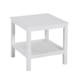 Jasmine Coffee Side Table Laptop Desk Bedside Sofa End Tables Mindi Wood - White - Close-Up Angle