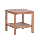 Jasmine Coffee Side Table Laptop Desk Bedside Sofa End Tables Mindi Wood - Brown - Front View