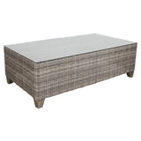 Sophy 131cm Wicker Rattan Outdoor Coffee Table - 45-Degree Angle