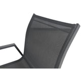 Iberia 6pc Set Aluminium Outdoor Dining Table Chair Charcoal - Rear View