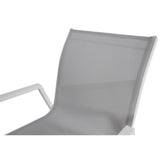 Iberia 6pc Set Aluminium Outdoor Dining Table Chair White - Rear View