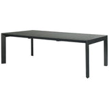 Iberia 13pc 230-345cm Aluminium Outdoor Extensible Dining Table Chair Charcoal - Side View