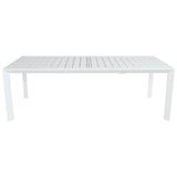 Iberia 13pc 230-345cm Aluminium Outdoor Extensible Dining Table Chair White - Side View