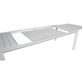 Iberia 13pc 230-345cm Aluminium Outdoor Extensible Dining Table Chair White - Rear View