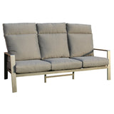 Pearl 4pc Outdoor Sofa Set Coffee Table Chair 3 Seater Lounge - Top-Down View