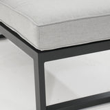 Skye 5pc Outdoor Sofa Set Coffee Side Table Modular Aluminium Frame - Low Angle