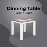 Orville Dining Table 90cm Solid Acacia Wood Home Dinner Furniture - Multi Color - Front View
