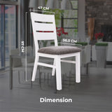 Orville Dining Chair Set of 2 Solid Acacia Wood Dining Furniture - Multi Color - Side View