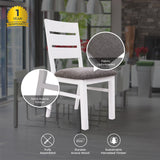 Orville Dining Chair Set of 2 Solid Acacia Wood Dining Furniture - Multi Color - Top-Down View