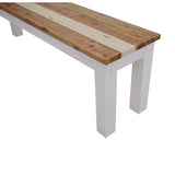 Orville Dining Bench 170cm Solid Acacia Wood Home Dinner Furniture - Multi Color - Close-Up Angle
