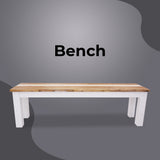 Orville Dining Bench 170cm Solid Acacia Wood Home Dinner Furniture - Multi Color - Front View