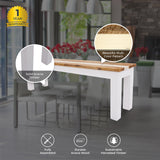 Orville Dining Bench 170cm Solid Acacia Wood Home Dinner Furniture - Multi Color - Top-Down View