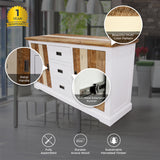 Orville Buffet Table 166cm 2 Door 3 Drawer Solid Acacia Timber Wood -Multi Color - Top-Down View