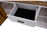 Orville Buffet Table 166cm 2 Door 3 Drawer Solid Acacia Timber Wood -Multi Color - Rear View