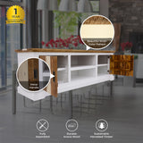 Orville ETU Entertainment TV Unit 180cm 2 Door Solid Acacia Timber - Multi Color - Top-Down View
