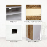 Orville ETU Entertainment TV Unit 180cm 2 Door Solid Acacia Timber - Multi Color - 45-Degree Angle