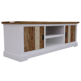 Orville ETU Entertainment TV Unit 180cm 2 Door Solid Acacia Timber - Multi Color - Rear View