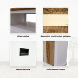 Orville Coffee Table 120cm 1 Drawer Solid Acacia Timber Wood - Multi Color - 45-Degree Angle