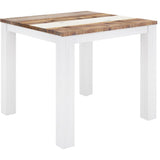 Orville 5pc Dining Set 90cm Table 4 Chair Solid Acacia Wood Timber - Multi Color - Front View