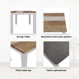 Orville 7pc Dining Set 180cm Table 6 Chair Solid Acacia Wood Timber -Multi Color - Rear View