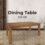 Birdsville Dining Table 225cm Solid Mt Ash Wood Home Dinner Furniture - Brown - Front View