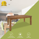 Birdsville Dining Table 225cm Solid Mt Ash Wood Home Dinner Furniture - Brown - Top-Down View