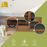 Birdsville ETU Entertainment TV Unit 172cm 2 Door 1 Drawer Mt Ash Wood - Brown - Top-Down View