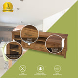 Birdsville ETU Entertainment TV Unit 223cm 2 Door 2 Drawer Mt Ash Wood - Brown - Top-Down View