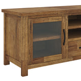 Birdsville ETU Entertainment TV Unit 223cm 2 Door 2 Drawer Mt Ash Wood - Brown - Low Angle