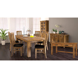 Teasel Study Computer Desk 160cm Office Executive Table Solid Pine Wood - Oak - Front View