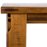 Teasel 9pc Dining Set 210cm Table 8 Chair Solid Pine Wood Timber - Rustic Oak - Rear View