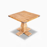 Gloriosa Lamp Side Sofa Table 70cm Pedestal Solid Mango Timber Wood - Honey Wash - Side View