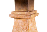 Gloriosa Lamp Side Sofa Table 70cm Pedestal Solid Mango Timber Wood - Honey Wash - 45-Degree Angle