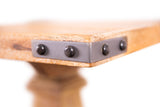 Gloriosa Lamp Side Sofa Table 70cm Pedestal Solid Mango Timber Wood - Honey Wash - Close-Up Angle