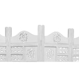 Circle Jali 4 Panel Room Divider Screen Privacy Shoji Timber Wood Stand - White - Rear View