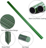10x 8mm Garden Plant Stakes 90cm Steel Plant Stick Support Stakes Growing Climbing Plants - Front View
