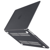15 inch Air 2023 MacBook Air Matte Case  A2941 M2 Chip Hard Shell Case Keyboard Cover Black - Close-Up Angle