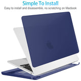 15 inch Air 2023 MacBook Air Matte Case  A2941 M2 Chip Hard Shell Case Keyboard Cover Blue - Side View