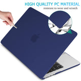 15 inch Air 2023 MacBook Air Matte Case  A2941 M2 Chip Hard Shell Case Keyboard Cover Blue - Top-Down View
