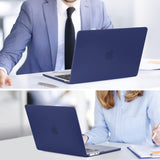 15 inch Air 2023 MacBook Air Matte Case  A2941 M2 Chip Hard Shell Case Keyboard Cover Blue - Rear View