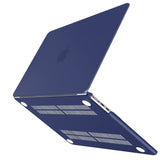 15 inch Air 2023 MacBook Air Matte Case  A2941 M2 Chip Hard Shell Case Keyboard Cover Blue - Close-Up Angle