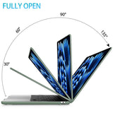 Midnight Green Hard Shell Case for 2023 15 MacBook Air A2941 with M2 Chip & Keyboard Cover