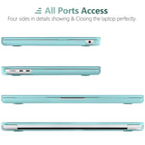 15 inch Air 2023 MacBook Air Matte Case  A2941 M2 Chip Hard Shell Case Keyboard Cover Sky Blue - Rear View